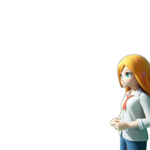dress, robot, staff, hair transparent PNG cut-out