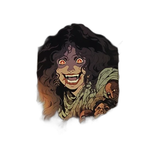 face, mask, creature, staff transparent PNG cut-out