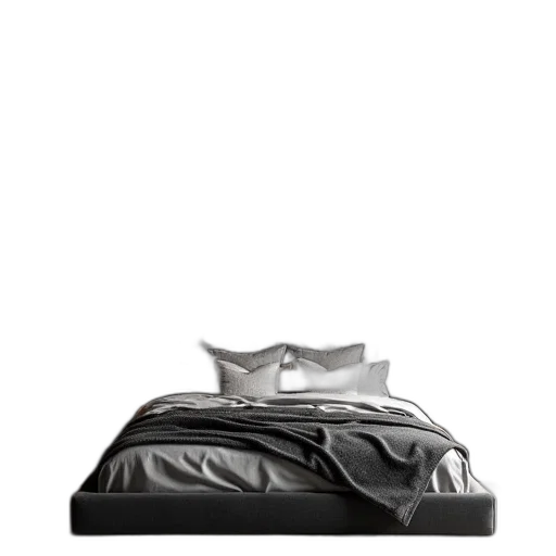 furniture, 3d render, monochrome, dark transparent PNG cut-out