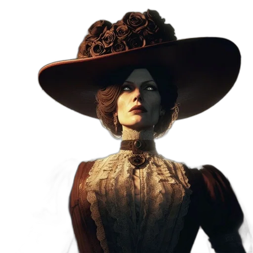 hat, dress, crown, face transparent PNG cut-out