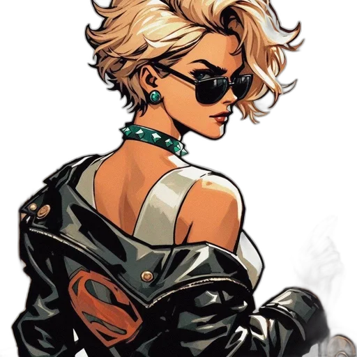 jacket, comic book art, cyberpunk, concept art transparent PNG cut-out