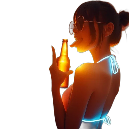 bottle, dress, jacket, concept art transparent PNG cut-out