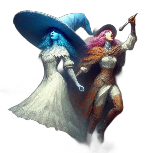 hat, staff, umbrella, concept art transparent PNG cut-out