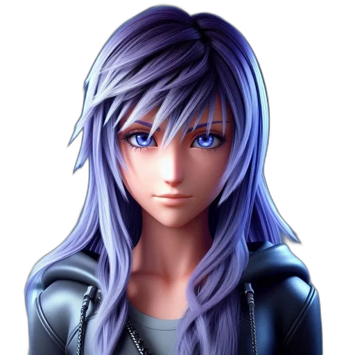 face, hair, 3d render, photorealistic transparent PNG cut-out