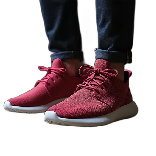 shoes, 3d render, photorealistic, red transparent PNG cut-out
