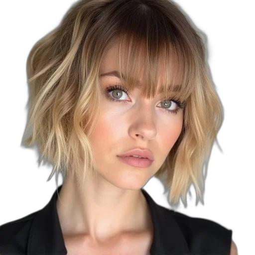 hair, face, staff, jacket transparent PNG cut-out