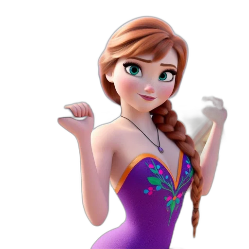 dress, jewelry, 3d render, cartoon transparent PNG cut-out