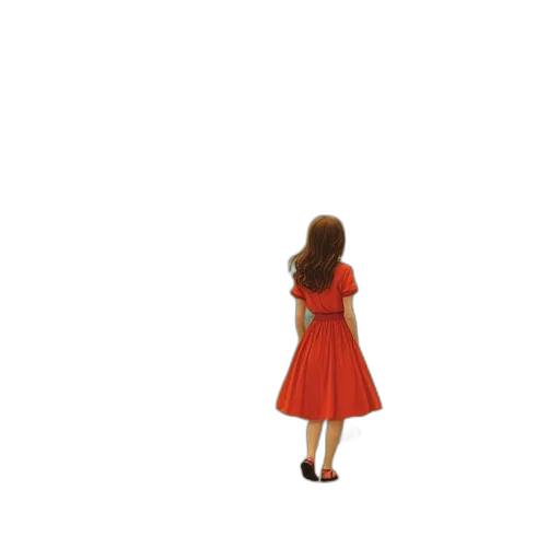 dress, robot, hair, shoes transparent PNG cut-out