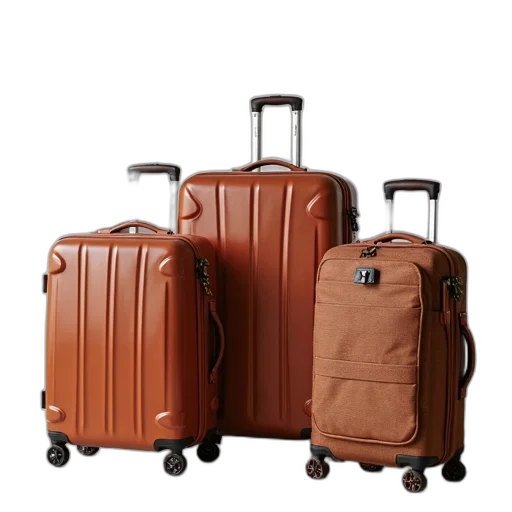 earth tones, travelers, choice, luggage transparent PNG cut-out