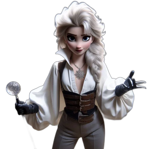 jacket, staff, concept art, 3d render transparent PNG cut-out