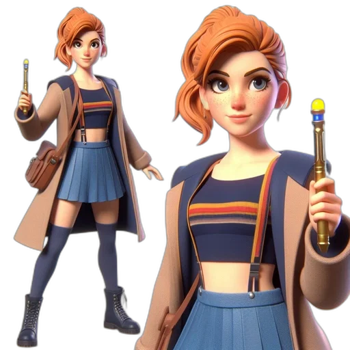 staff, concept art, 3d render, cartoon transparent PNG cut-out