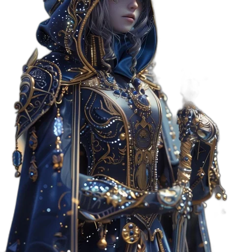 jacket, staff, sword, crown transparent PNG cut-out