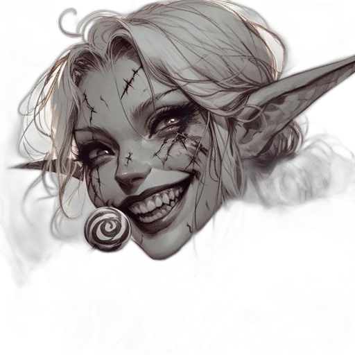 face, mask, staff, fantasy art transparent PNG cut-out