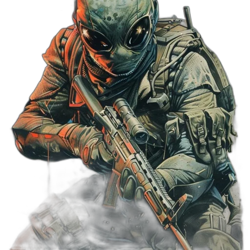 weapon, mask, face, concept art transparent PNG cut-out
