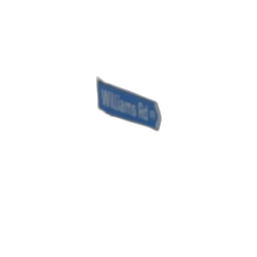 3d render, street, signs, williams transparent PNG cut-out