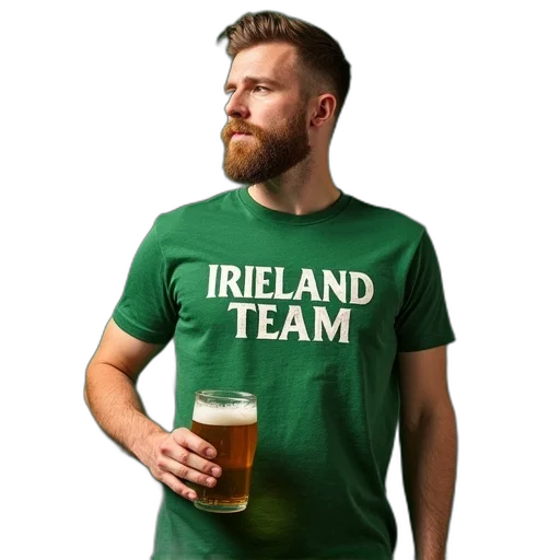 ireland, drinking, team, shirt transparent PNG cut-out