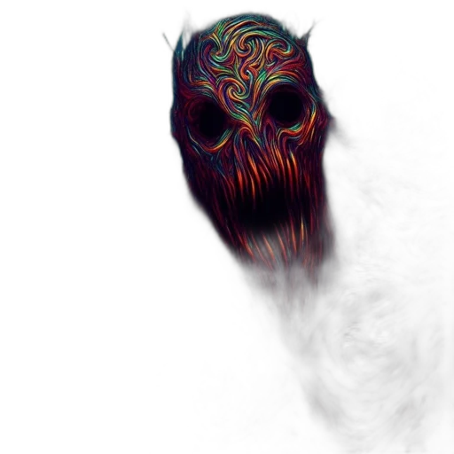 mask, creature, face, hair transparent PNG cut-out