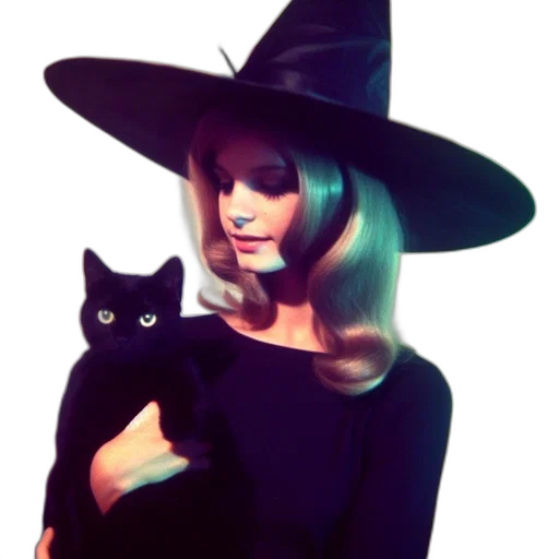 hat, dark, woman, wearing transparent PNG cut-out