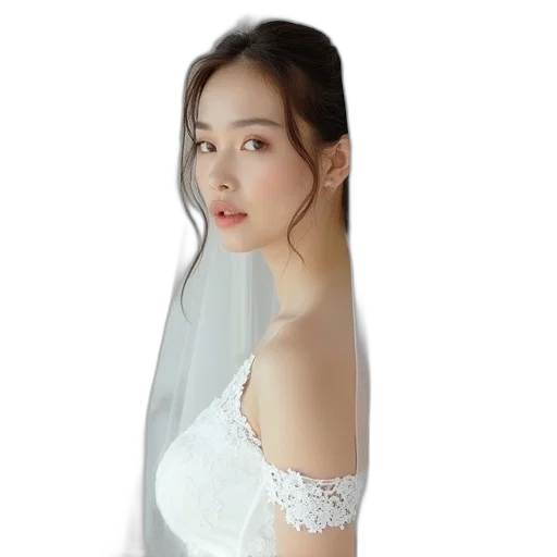 dress, jewelry, crown, face transparent PNG cut-out
