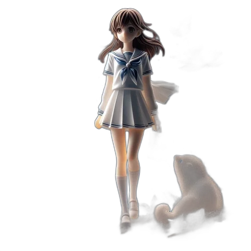 dress, creature, staff, animal transparent PNG cut-out