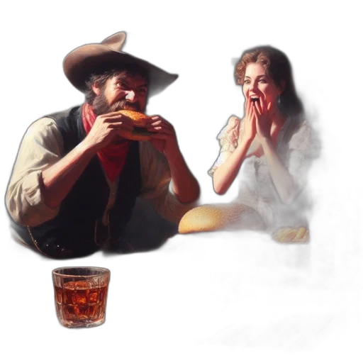 food, hat, concept art, oil painting transparent PNG cut-out