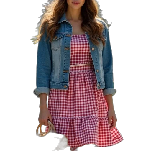 dress, jacket, photorealistic, 3d render transparent PNG cut-out
