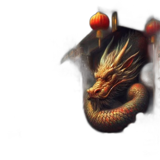 dragon, creature, mask, fantasy art transparent PNG cut-out