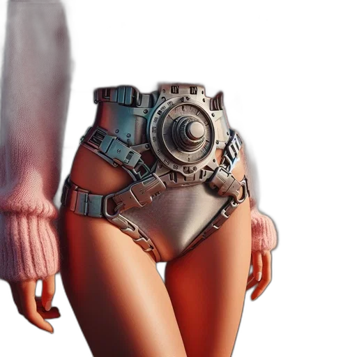 robot, jacket, dress, weapon transparent PNG cut-out