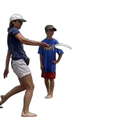 3d render, woman, boy, play transparent PNG cut-out