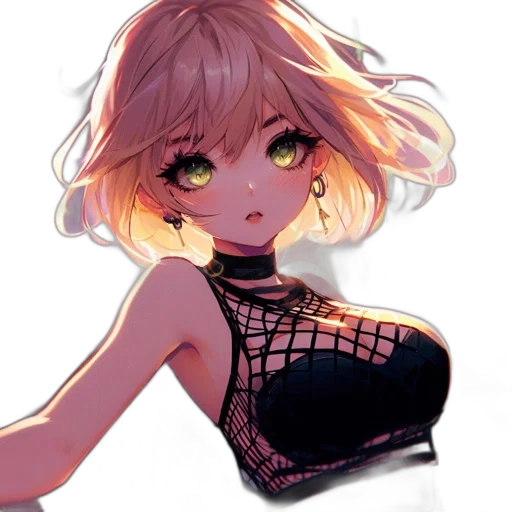 dress, mask, hair, jacket transparent PNG cut-out