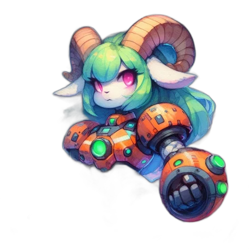 robot, dragon, weapon, staff transparent PNG cut-out