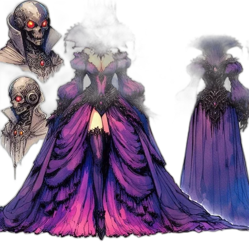 dress, mask, concept art, fantasy art transparent PNG cut-out