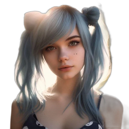 face, dress, hair, robot transparent PNG cut-out