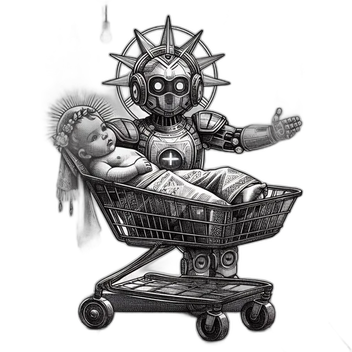 robot, concept art, fantasy art, comic book art transparent PNG cut-out