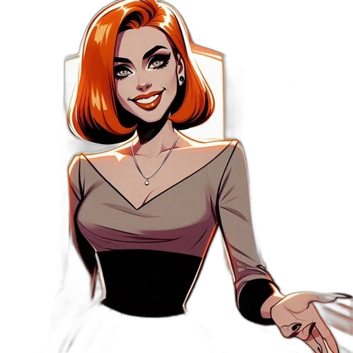 dress, staff, comic book art, cartoon transparent PNG cut-out