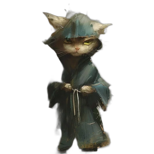 staff, hat, creature, animal transparent PNG cut-out