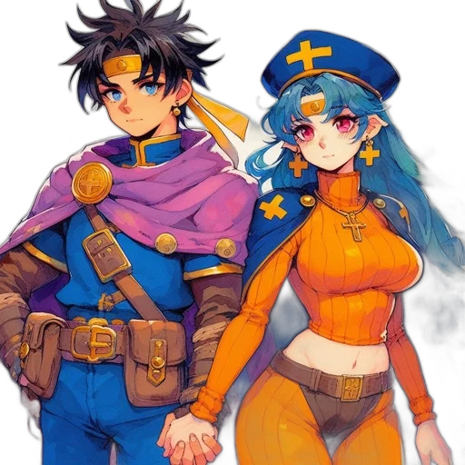 anime, fantasy art, concept art, pixel art transparent PNG cut-out