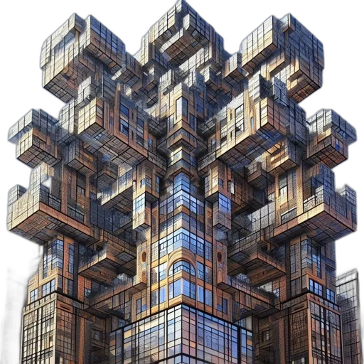 building, robot, furniture, crown transparent PNG cut-out