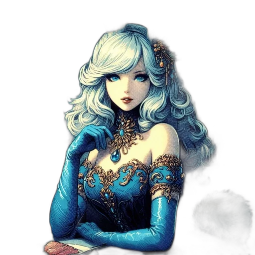 jewelry, crown, dress, staff transparent PNG cut-out