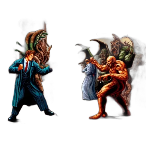 concept art, fantasy art, pixel art, comic book art transparent PNG cut-out