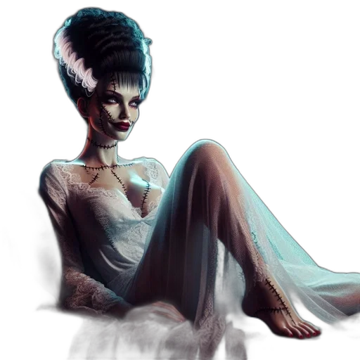 crown, dress, creature, hair transparent PNG cut-out
