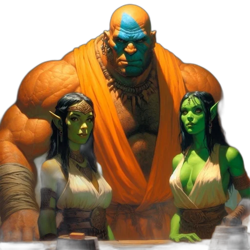 concept art, comic book art, fantasy art, 3d render transparent PNG cut-out