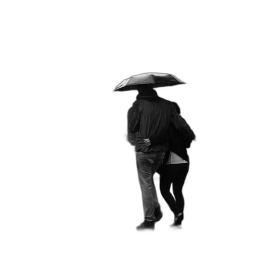 umbrella, hat, jacket, staff transparent PNG cut-out