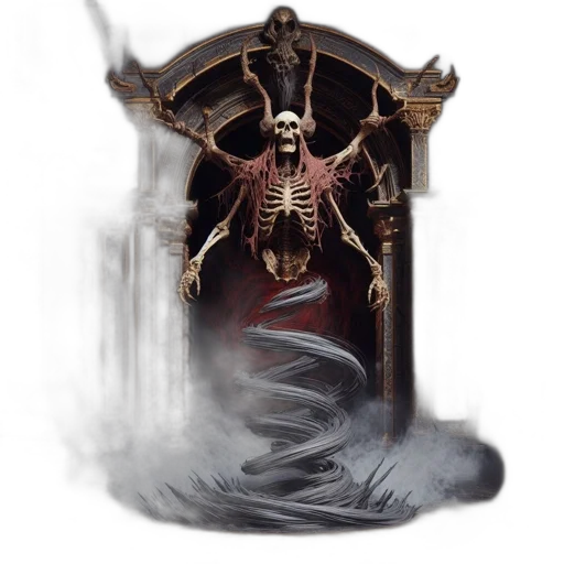 staff, creature, face, crown transparent PNG cut-out