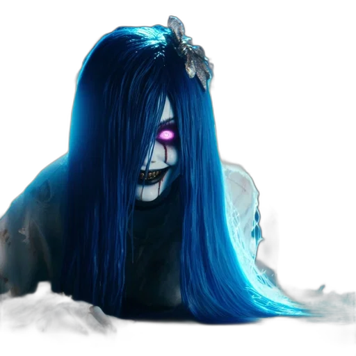 creature, mask, hair, face transparent PNG cut-out