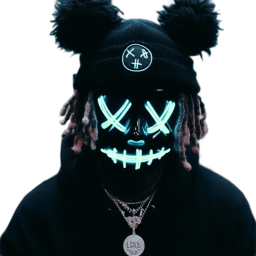 mask, face, jacket, hat transparent PNG cut-out