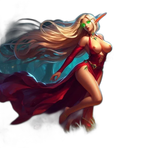 dress, fantasy art, concept art, comic book art transparent PNG cut-out