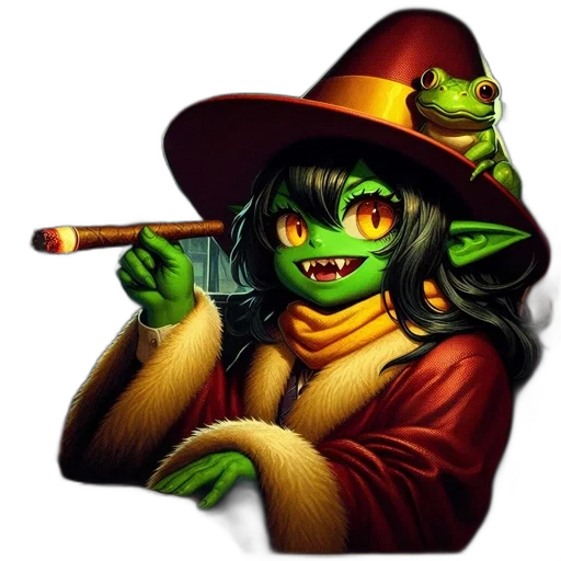 staff, weapon, dragon, hat transparent PNG cut-out