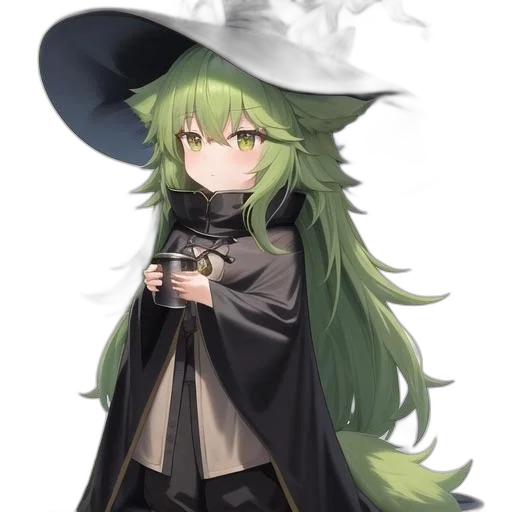 hat, staff, weapon, dress transparent PNG cut-out