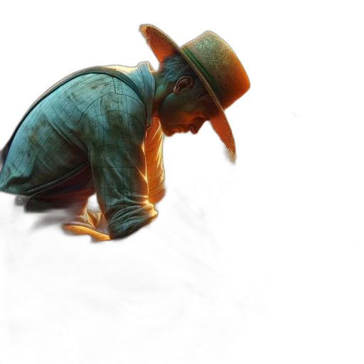 hat, staff, robot, weapon transparent PNG cut-out